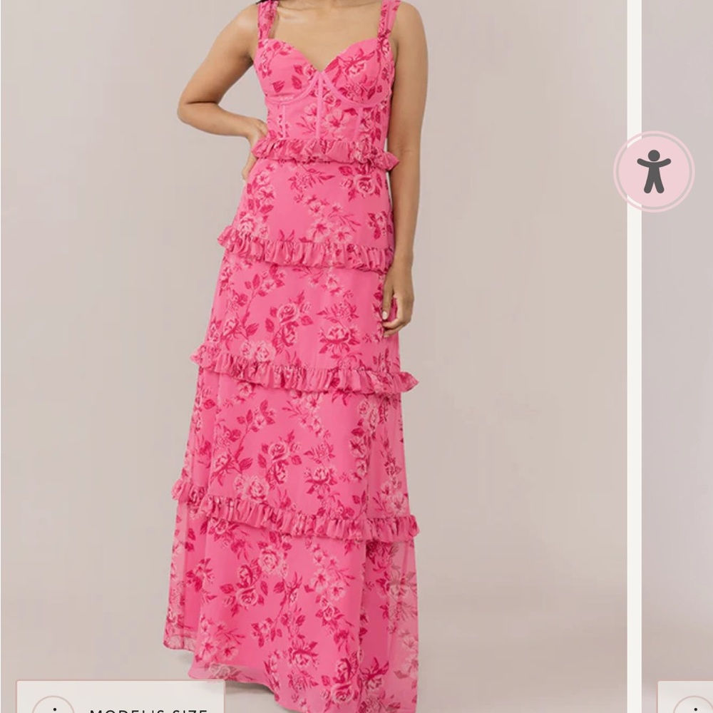 Revelry Pink Floral Maxi Dress